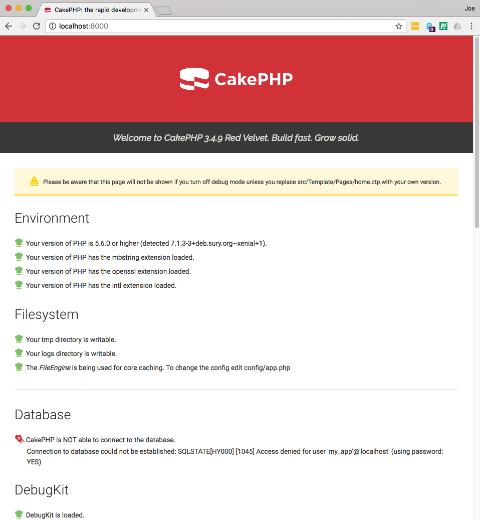 Using Homestead with CakePHP Framework | Joe Ferguson